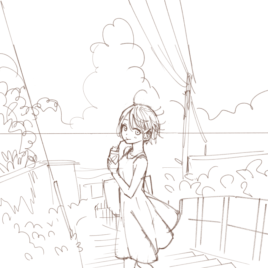 夏の入口_ラフ2