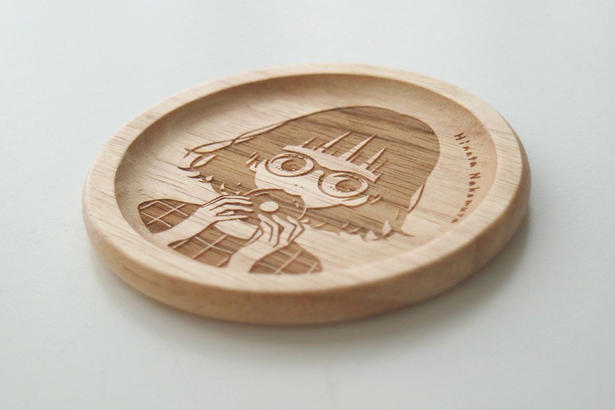 木製コースター　斜め